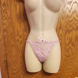 PINK Victoria's Secret Floral Lace Panties in Soft Pink